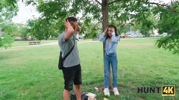A stranger offers her money to let him have sex with her... and her boyfriend gives him permission.